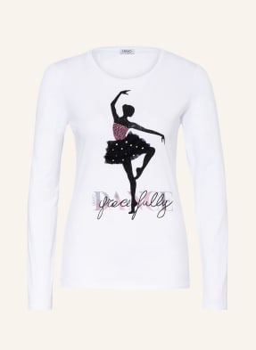 LIU JO Longsleeve mit Schmucksteinbesatz