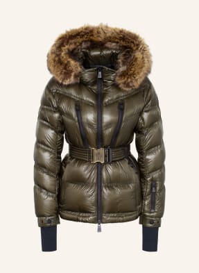 MONCLER GRENOBLE Daunen-Skijacke BERNIN mit Kunstfellbesatz