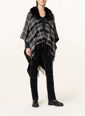 LAUREN RALPH LAUREN Cape mit abnehmbarem Kunstpelz