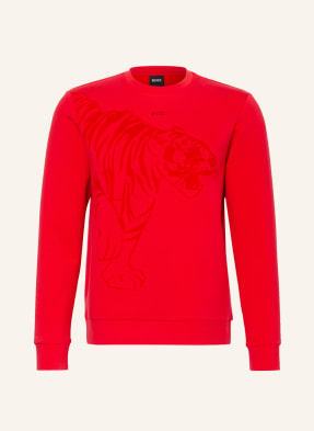 BOSS Sweatshirt SALBOX mit Schmucksteinbesatz
