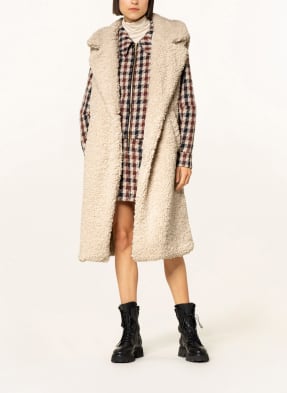 ESPRIT Kamizela oversize ze sztucznego futra