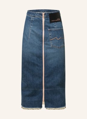 7 for all mankind Spódnica jeansowa z tiulowym obszyciem