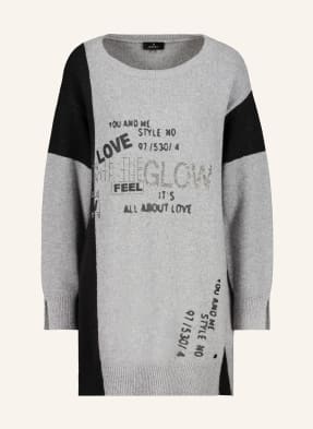 monari Pullover mit Schmucksteinbesatz