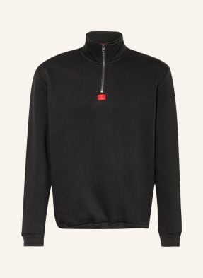 HUGO Half-zip sweater in sweatshirt fabric DURTON