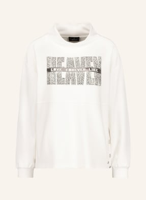 monari Sweatshirt mit Schmucksteinbesatz