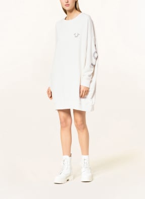 TRUE RELIGION Oversized-Sweatkleid mit Schmucksteinbesatz