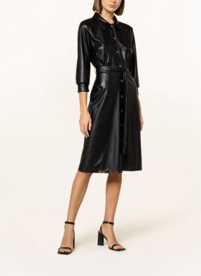Ana Alcazar Hemdblusenkleid in Lederoptik mit 3/4-Arm