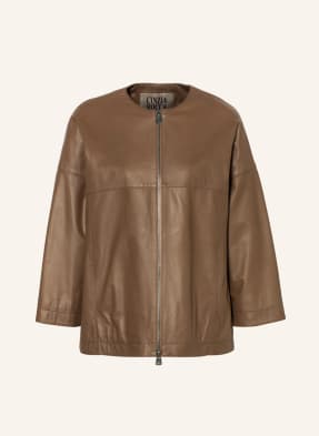 CINZIA ROCCA Leather jacket with 3/4 sleeves