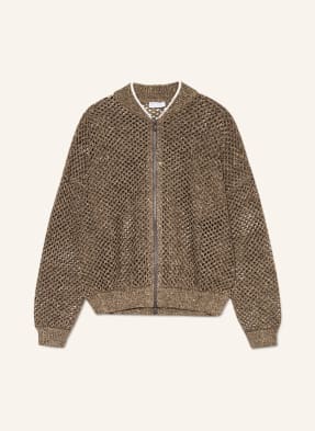 BRUNELLO CUCINELLI Strickjacke mit Leinen und Glitzergarn