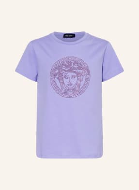 VERSACE T-shirt z obszyciem ozdobnymi kamykami