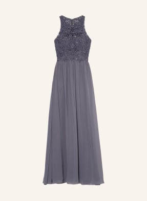 LAONA Evening dress with embroidery and decorative gem trim