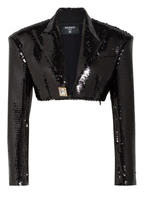 BALMAIN Cropped-Blazer mit Paillettenbesatz