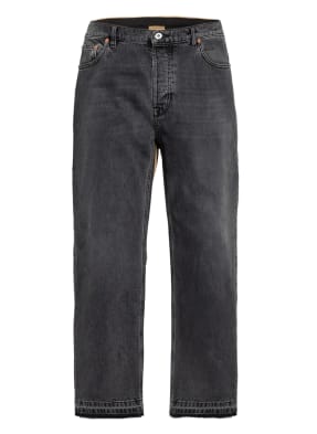 VALENTINO Jeans Regular Fit im Materialmix mit verkürzter Beinlänge