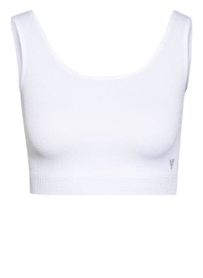 GUESS Cropped-Top DARLEEN mit Glanzgarn