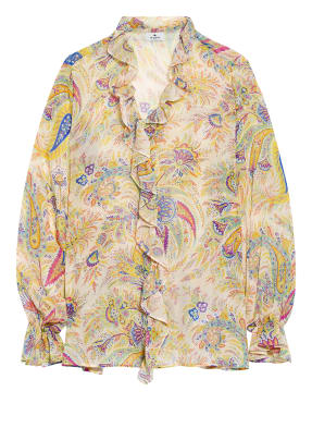 ETRO Seidenbluse mit Volantbesatz