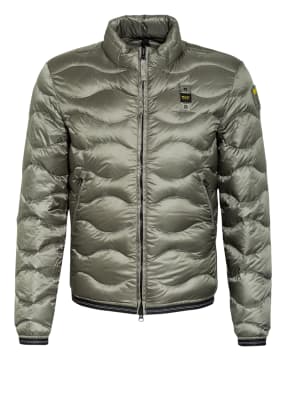 Blauer Daunenjacke
