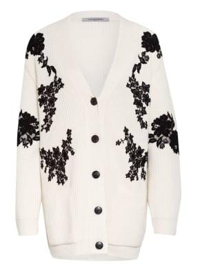 VALENTINO Strickjacke mit Spitzenbesatz