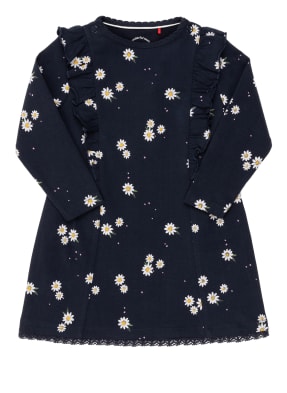 s.Oliver Kleid mit Spitzen- und Volantbesatz