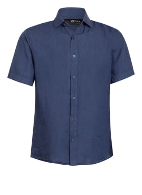 ZZegna Halbarm-Hemd Extra Slim Fit aus Leinen