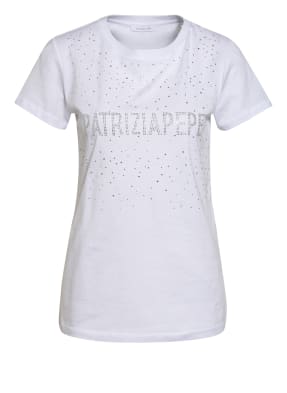 PATRIZIA PEPE T-Shirt mit Schmucksteinbesatz