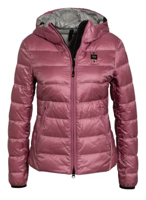 Blauer Daunenjacke