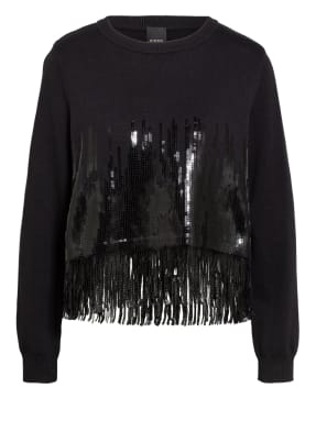 PINKO Pullover SNOWBOARD mit Paillettenbesatz