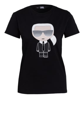 KARL LAGERFELD T-Shirt IKONIK mit Schmucksteinbesatz