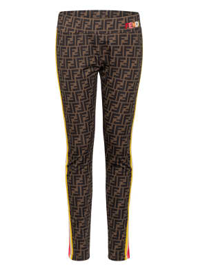 FENDI Leggings mit Galonstreifen