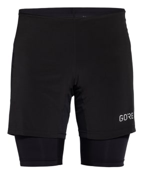 GORE RUNNING WEAR 2-in-1-Laufshorts R5 mit Mesh-Einsätzen