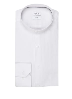 PAUL Hemd Slim Fit mit Stehkragen und Leinen