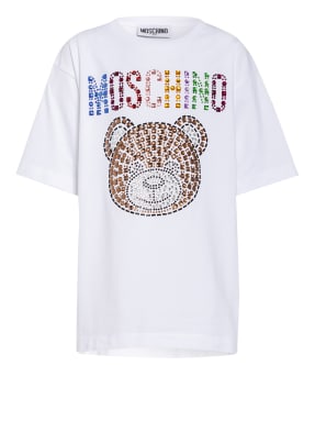 MOSCHINO T-Shirt mit Schmucksteinbesatz