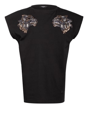 BALMAIN T-Shirt mit Paillettenbesatz