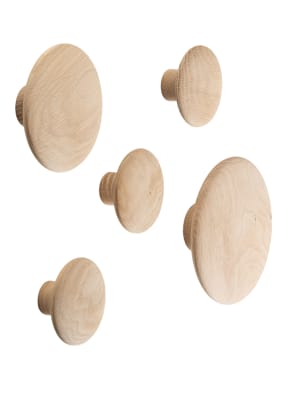MUUTO Haczyki ścienne DOTS WOOD, zestaw 5 szt.