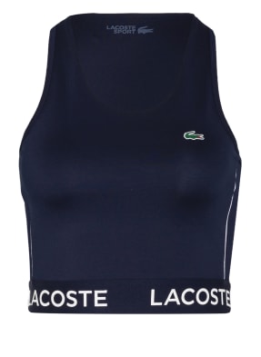 LACOSTE Cropped-Top mit Mesh-Einsätzen
