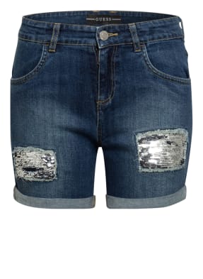 GUESS Jeans-Shorts mit Paillettenbesatz