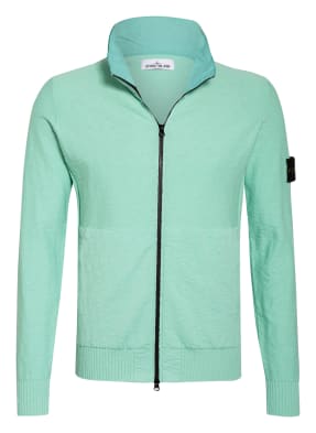 STONE ISLAND Strickjacke im Materialmix