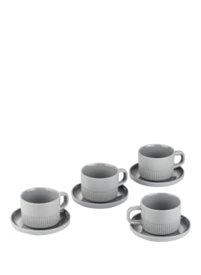 Marc O'Polo Set of 4 espresso cups MOMENTS with saucer