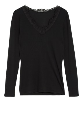 MARC AUREL Longsleeve mit Spitzenbesatz