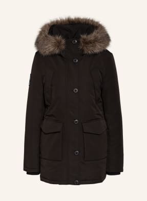 Superdry Parka EVEREST mit abnehmbarem Kunstfellbesatz