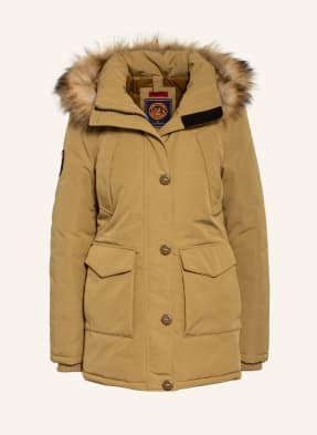 Superdry Parka EVEREST mit abnehmbarem Kunstfellbesatz