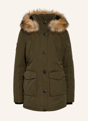 Superdry Parka EVEREST mit abnehmbarem Kunstfellbesatz