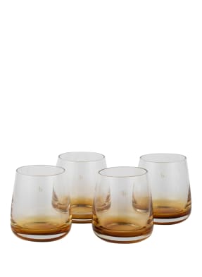 BROSTE COPENHAGEN Set of 4 drinking glasses AMBER