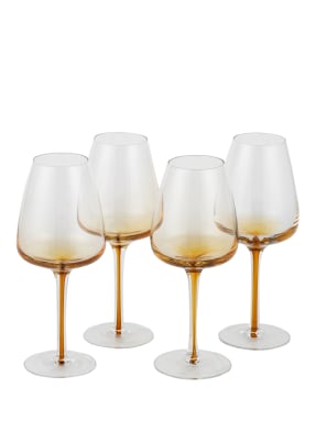 BROSTE COPENHAGEN Set of 4 wine glasses AMBER