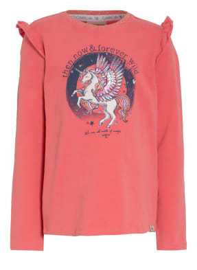 GARCIA Longsleeve mit Rüschenbesatz