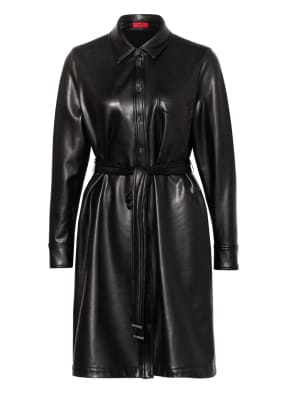 HUGO Hemdblusenkleid KELANA in Lederoptik