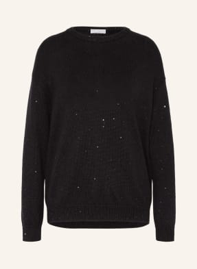 BRUNELLO CUCINELLI Cashmere-Pullover mit Pailettenbesatz