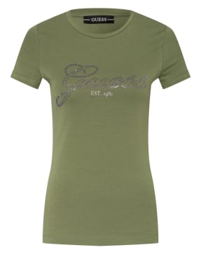 GUESS T-Shirt SELINA mit Schmucksteinbesatz