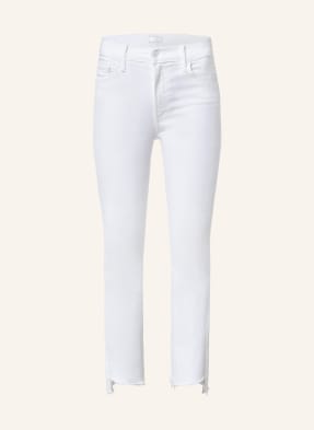 MOTHER Straight Jeans INSIDER CROP STEP FRAY 
