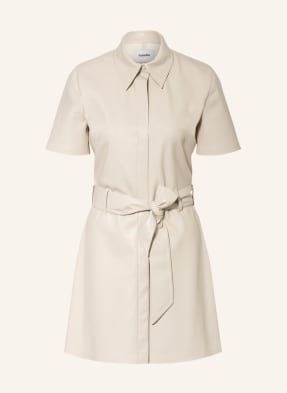Nanushka Hemdblusenkleid HALLI in Lederoptik