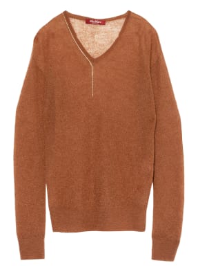 MaxMara STUDIO Pullover FLINT mit Schmucksteinbesatz und Mohair
